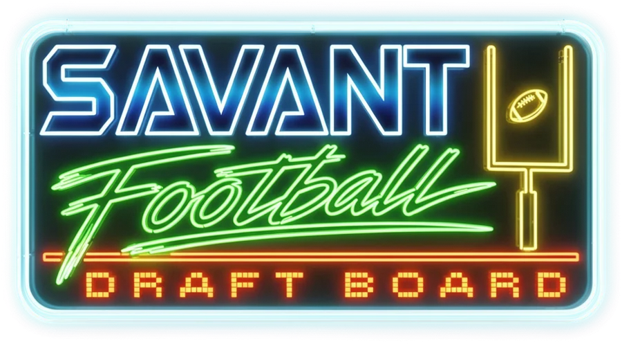 Savant Football Draft Board — neon sign